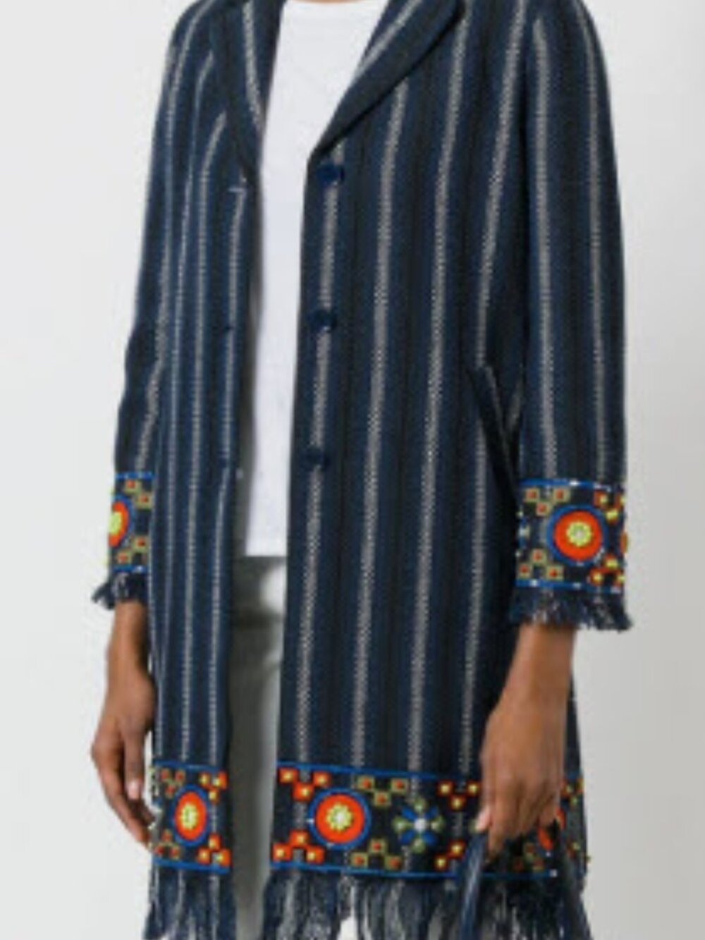 Tory Burch "Luna" Embellished Topper Coat - Like new, Size 4